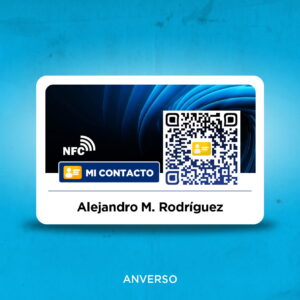 Tarjeta de Presentación Digital Estándar NFC QR y Nombre Impreso